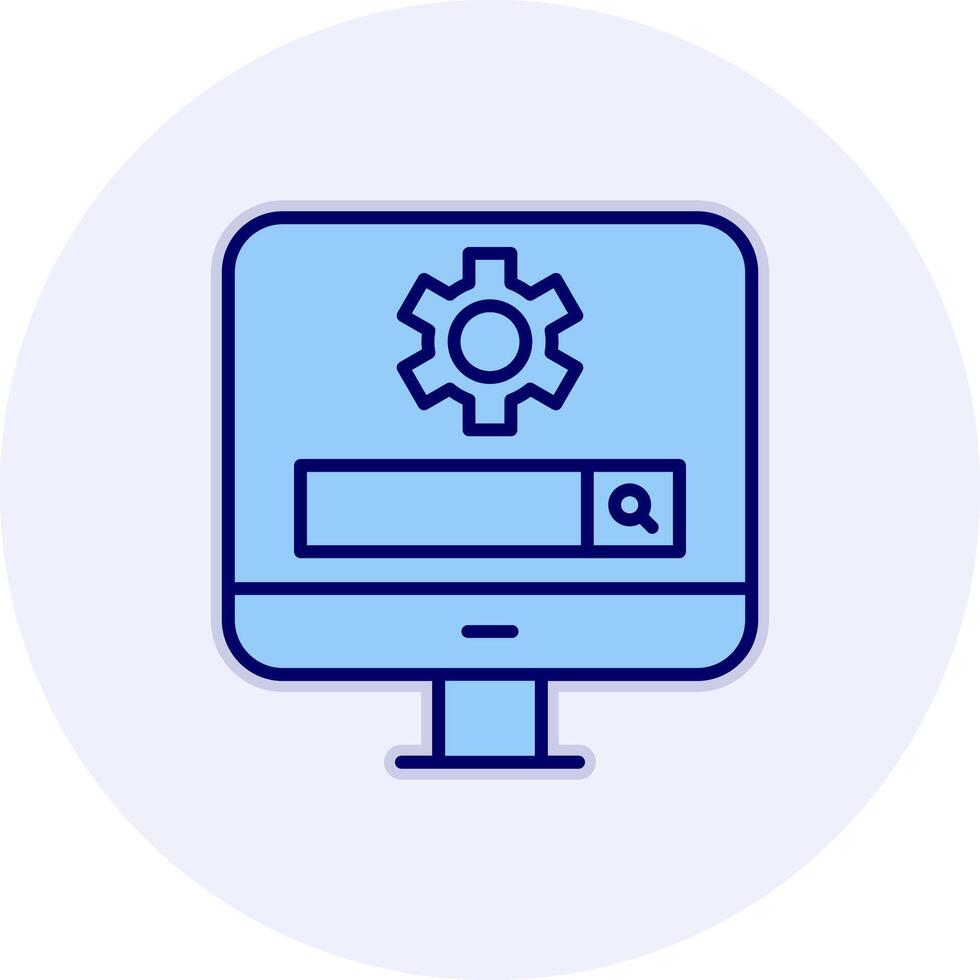 Computer Search Engine Vecto Icon vector
