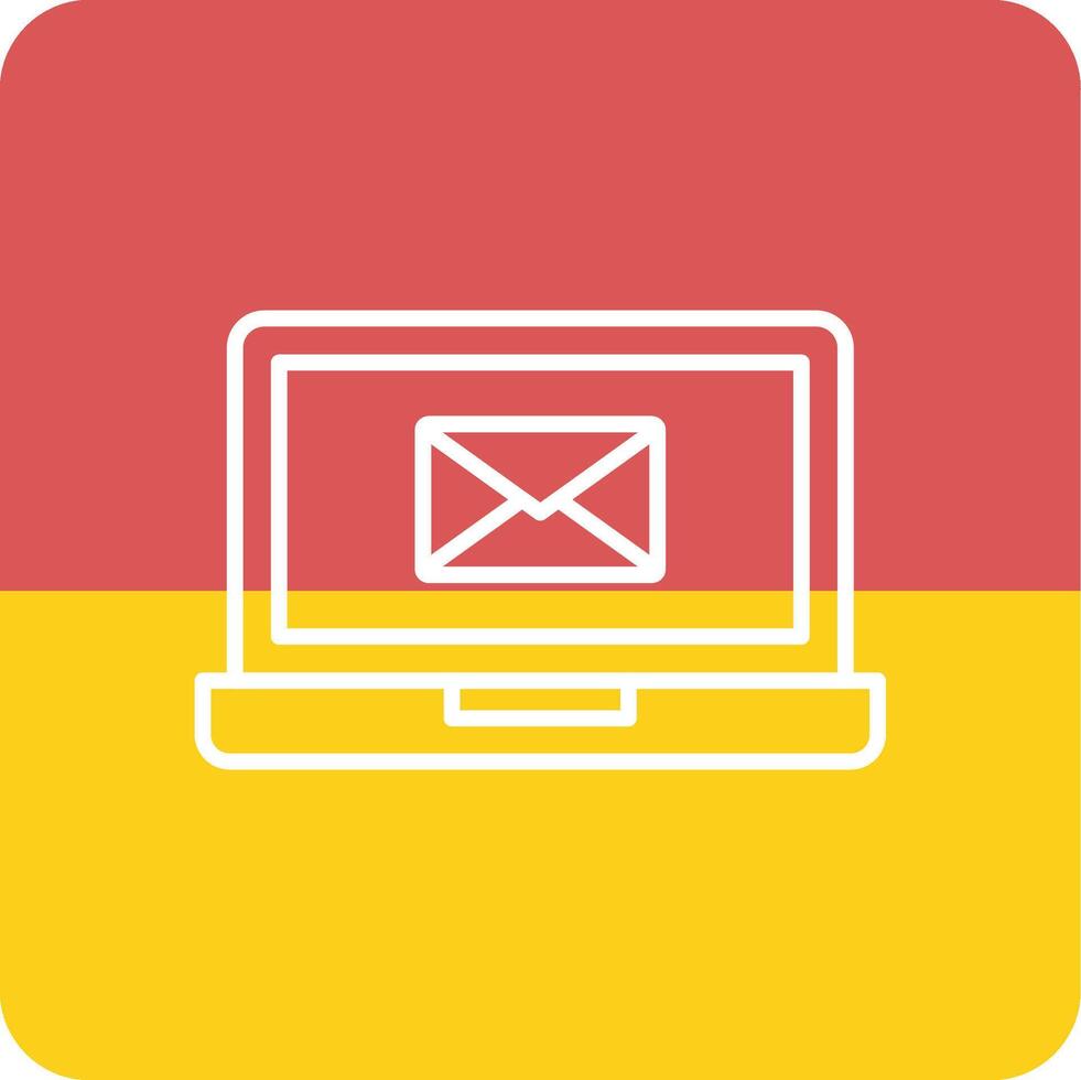 Email Laptop Vecto Icon vector