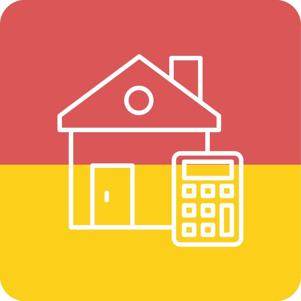 House Cost Calculator Vecto Icon vector