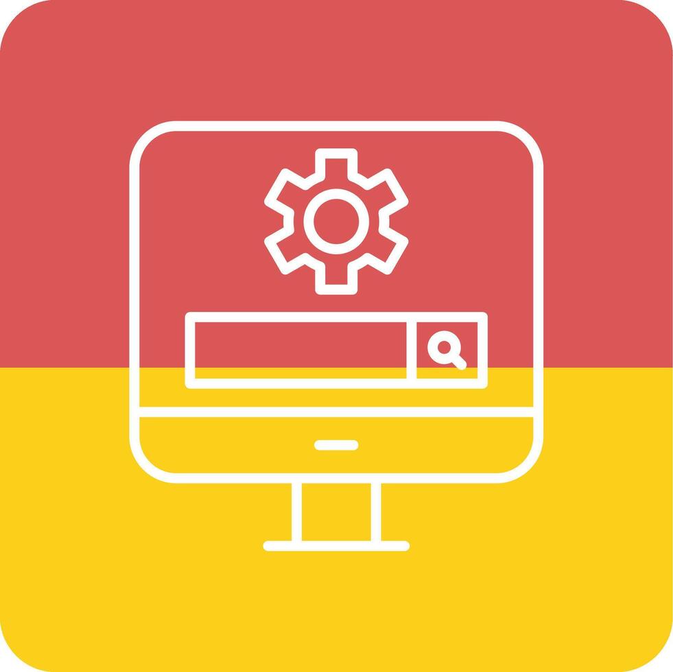 Computer Search Engine Vecto Icon vector