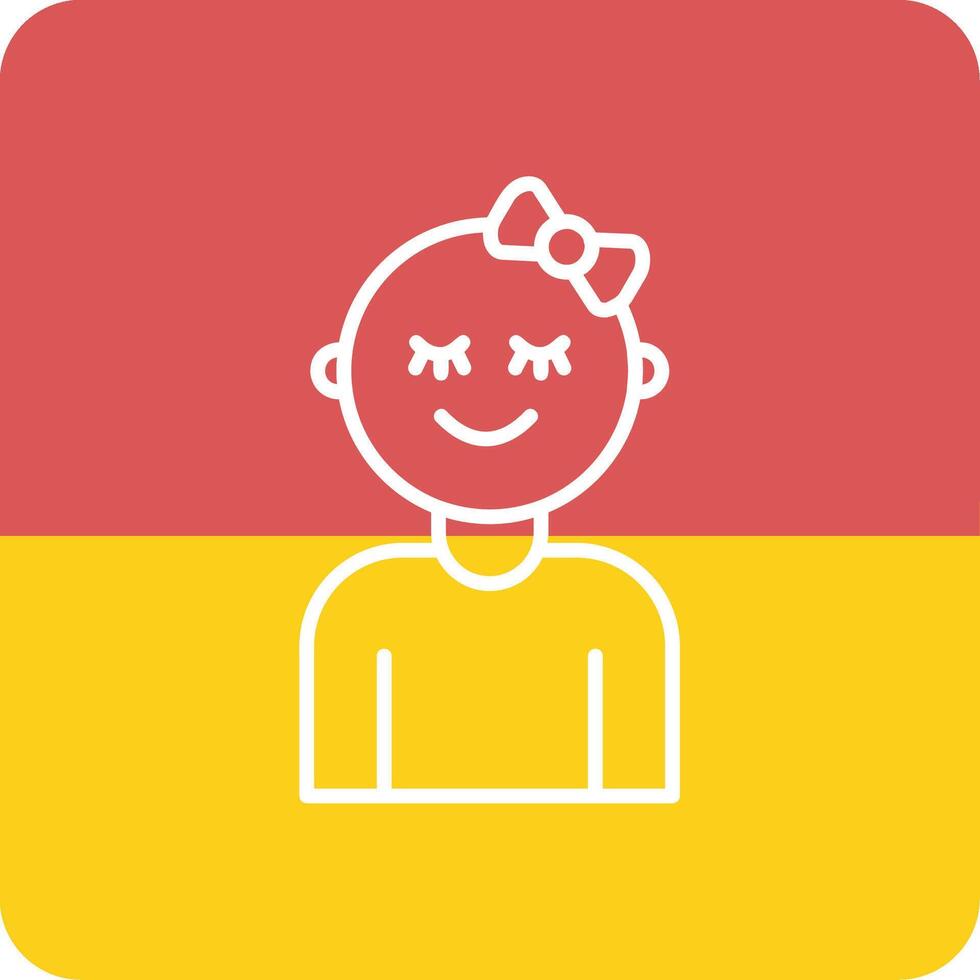 Baby Girl Vecto Icon vector