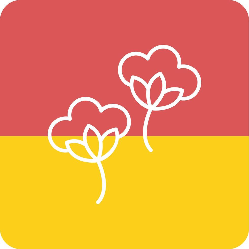 Cotton Flowers Vecto Icon vector