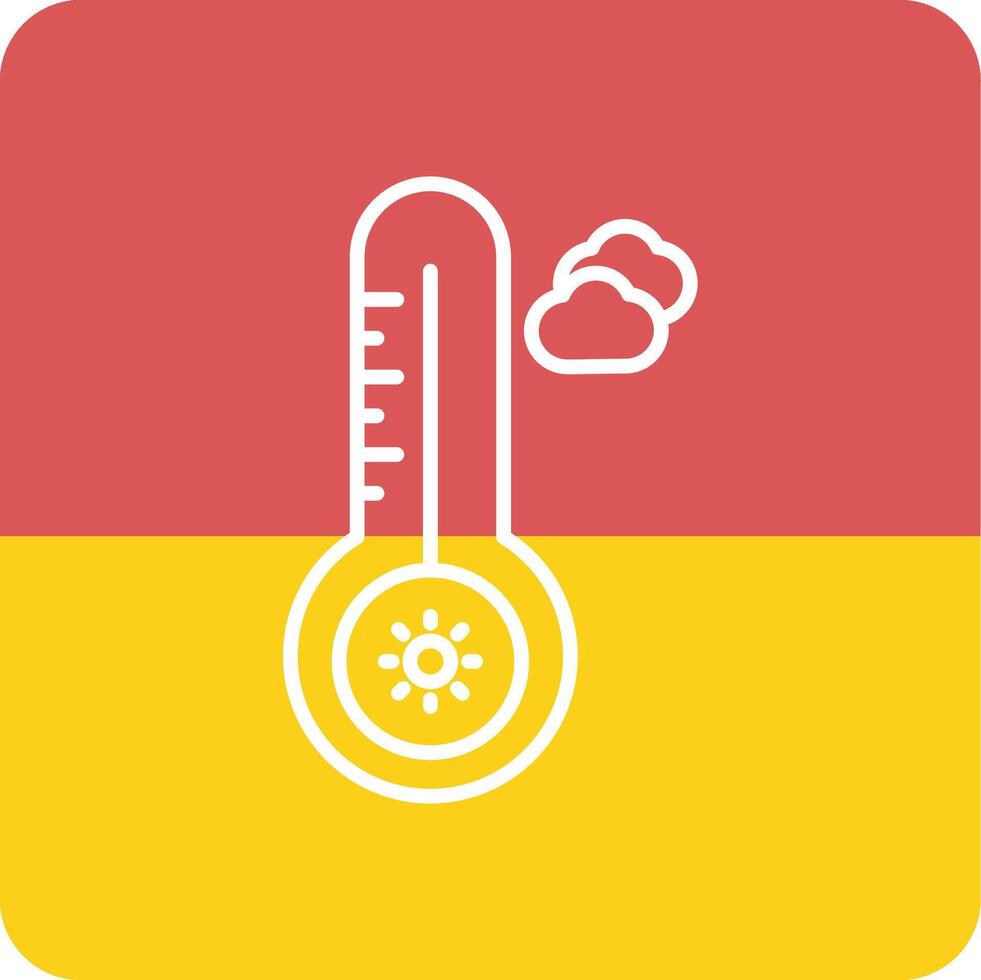 temperatura caliente vecto icono vector