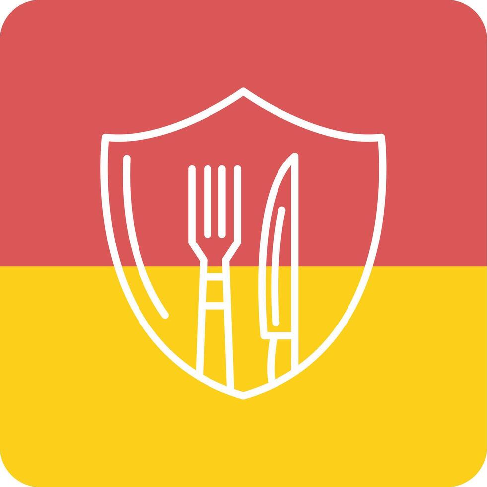 Cutlery Shield Vecto Icon vector