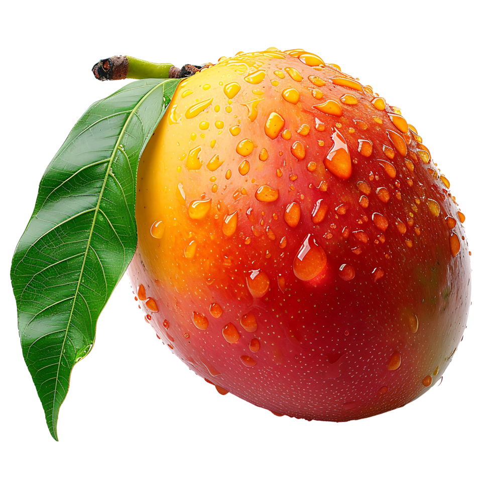 AI generated Cutting Edge Design, Transparent Mango Isolation png