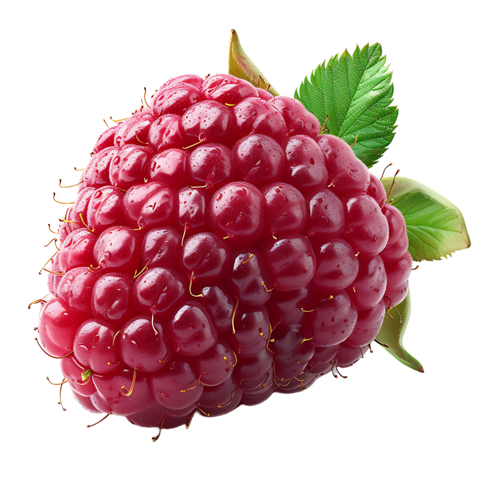 AI generated Cutting Edge Design, Transparent Raspberry Isolation png