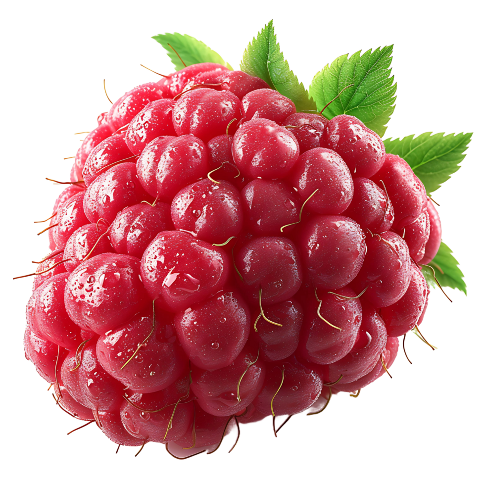 AI generated Sharp and Clear, Isolated Raspberry on a Transparent Canvas png