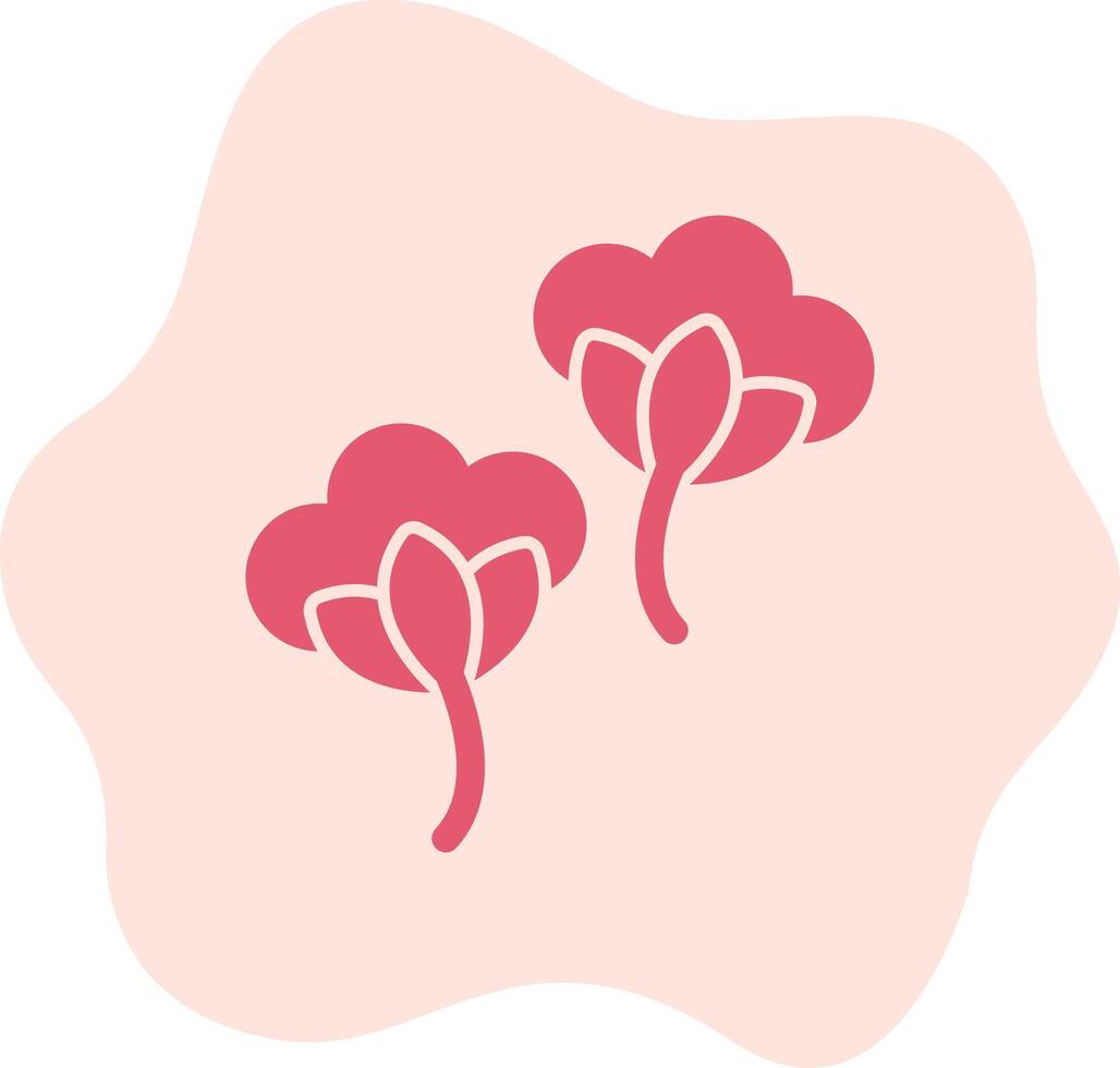 algodón flores vecto icono vector