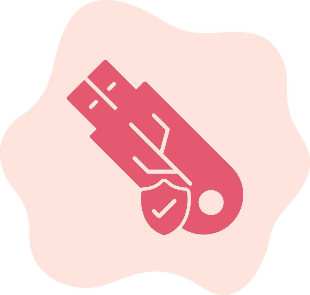 Usb Secure Vecto Icon vector