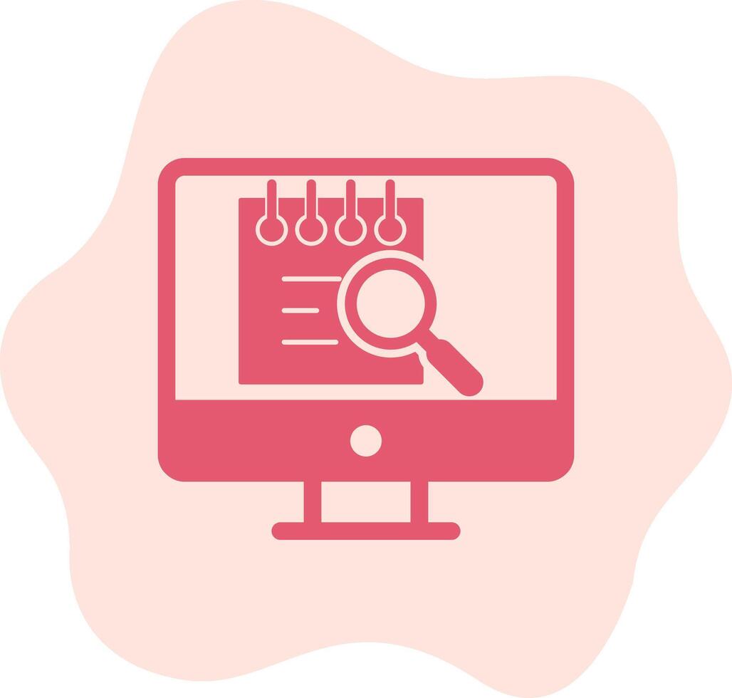 File Search Computer Vecto Icon vector