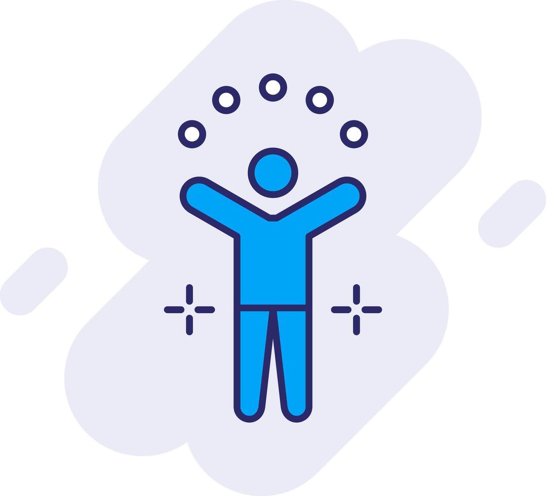 Juggling Ball Line Filled Backgroud Icon vector