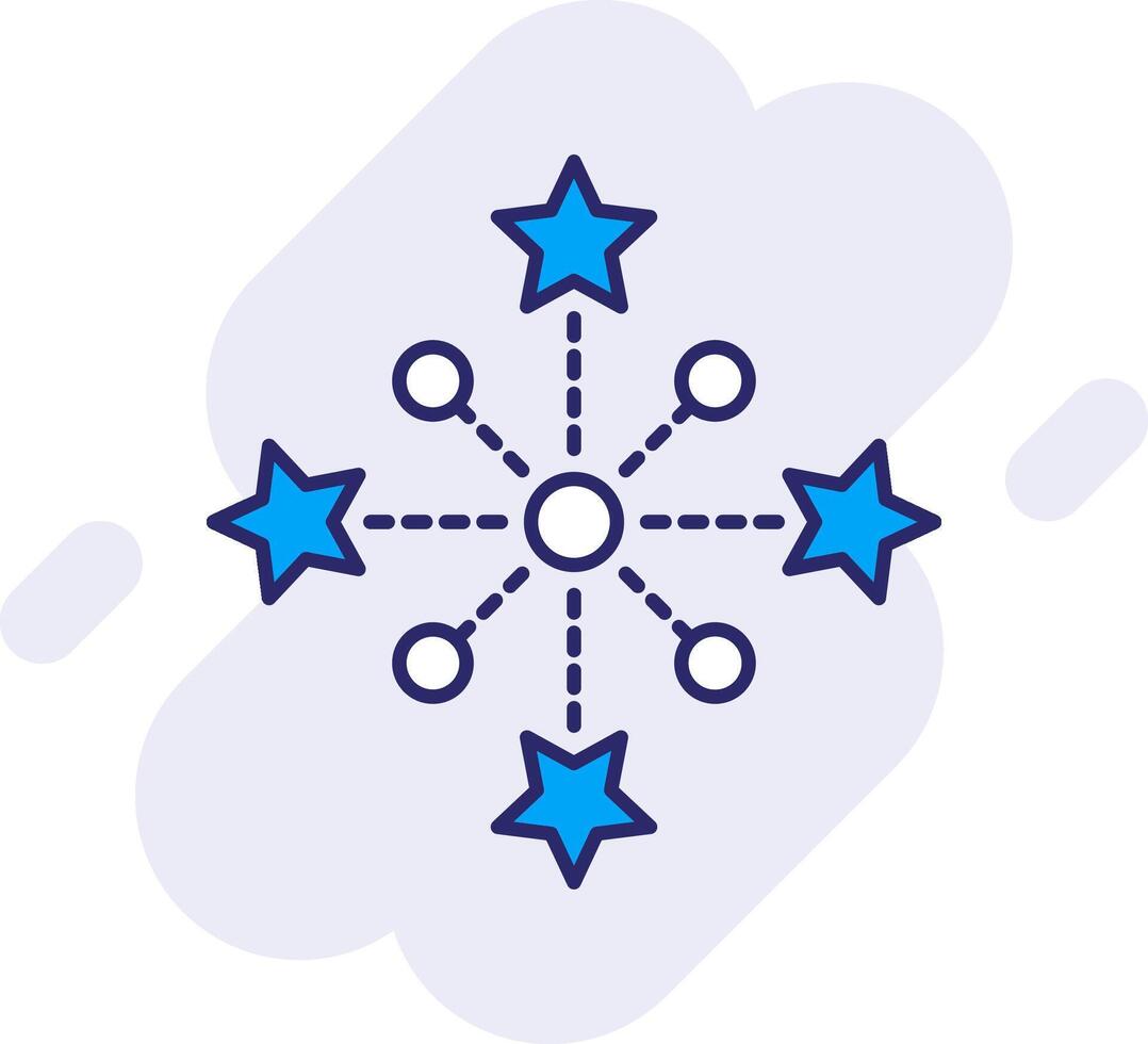 Fireworks Line Filled Backgroud Icon vector