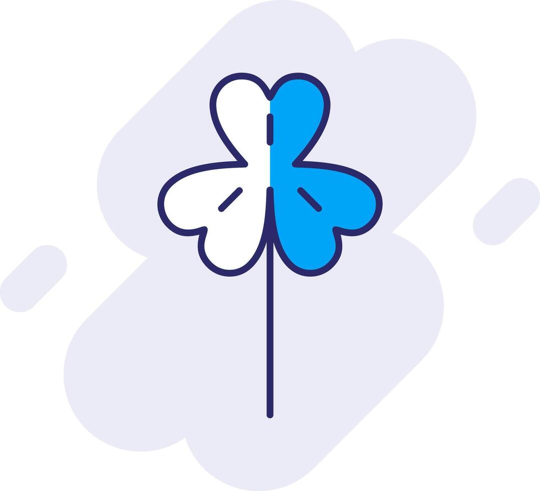 Clover Line Filled Backgroud Icon vector