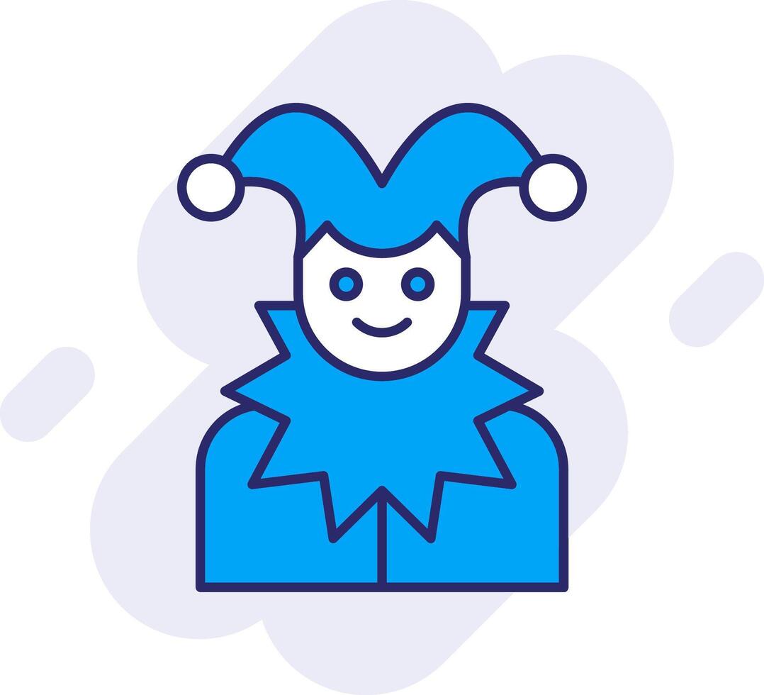 Jester Line Filled Backgroud Icon vector
