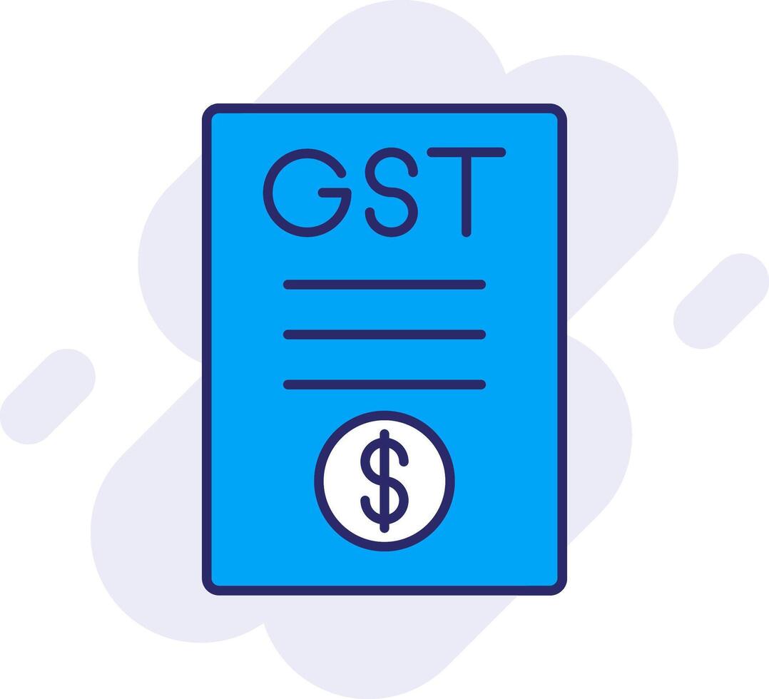 Gst Line Filled Backgroud Icon vector