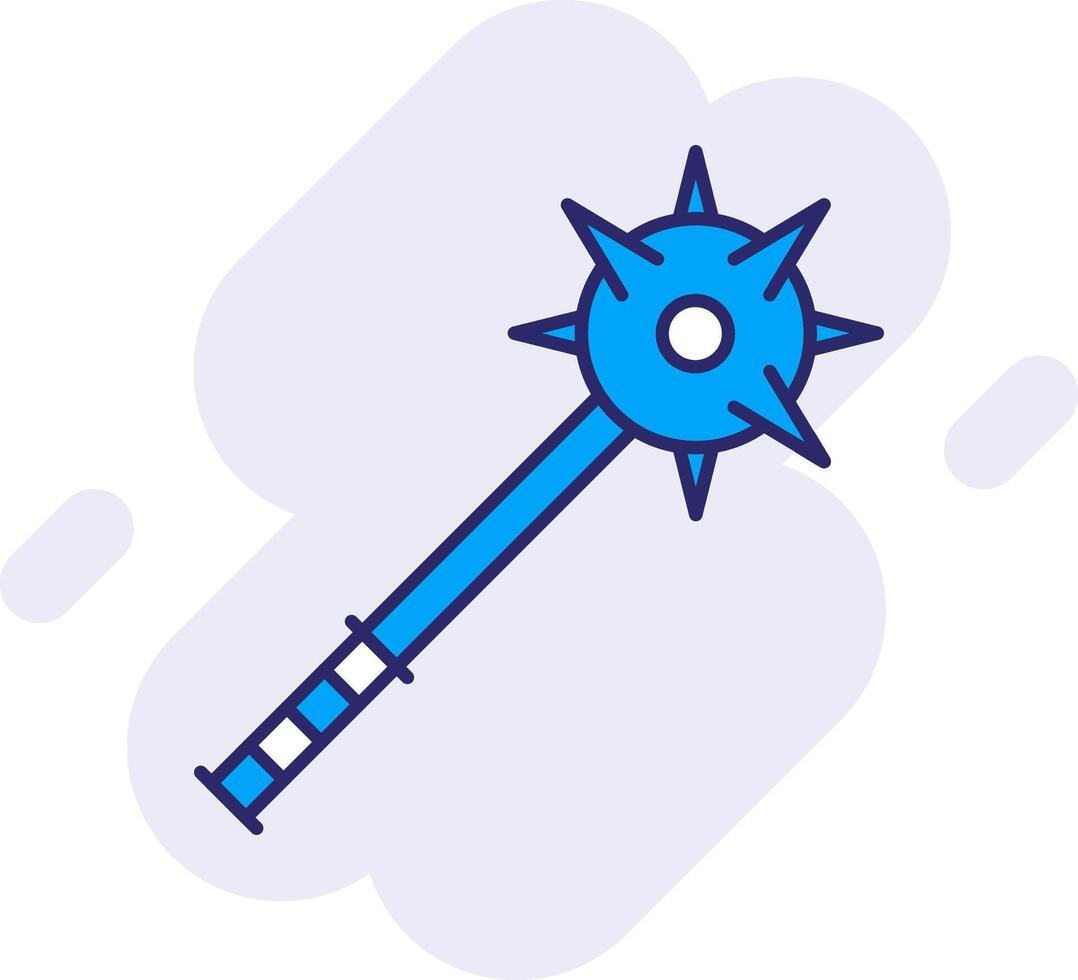 Mace Line Filled Backgroud Icon vector