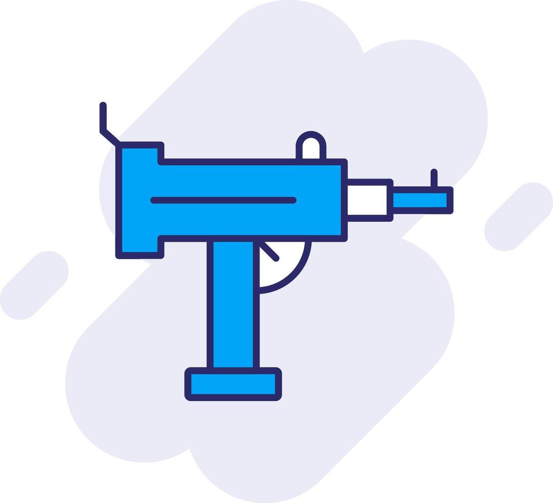 uzi línea lleno fondo icono vector