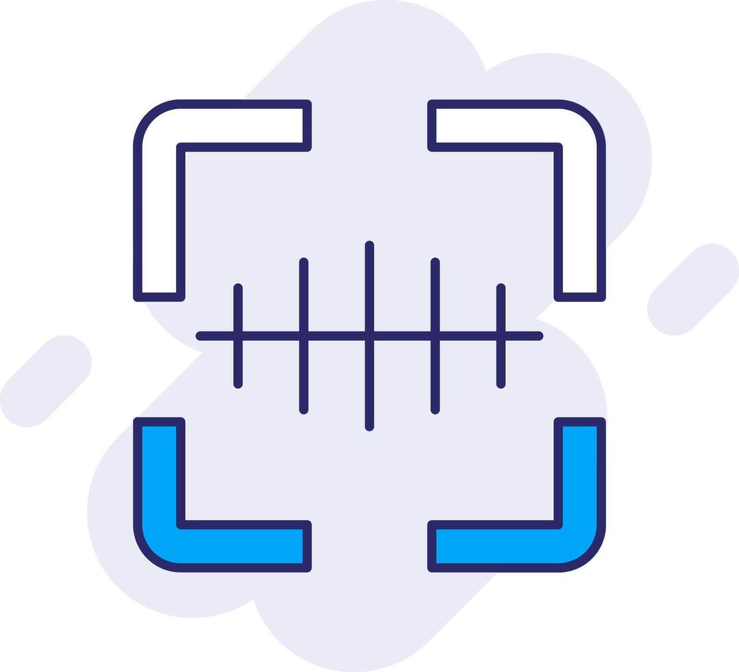 Barcode Scanner Line Filled Backgroud Icon vector