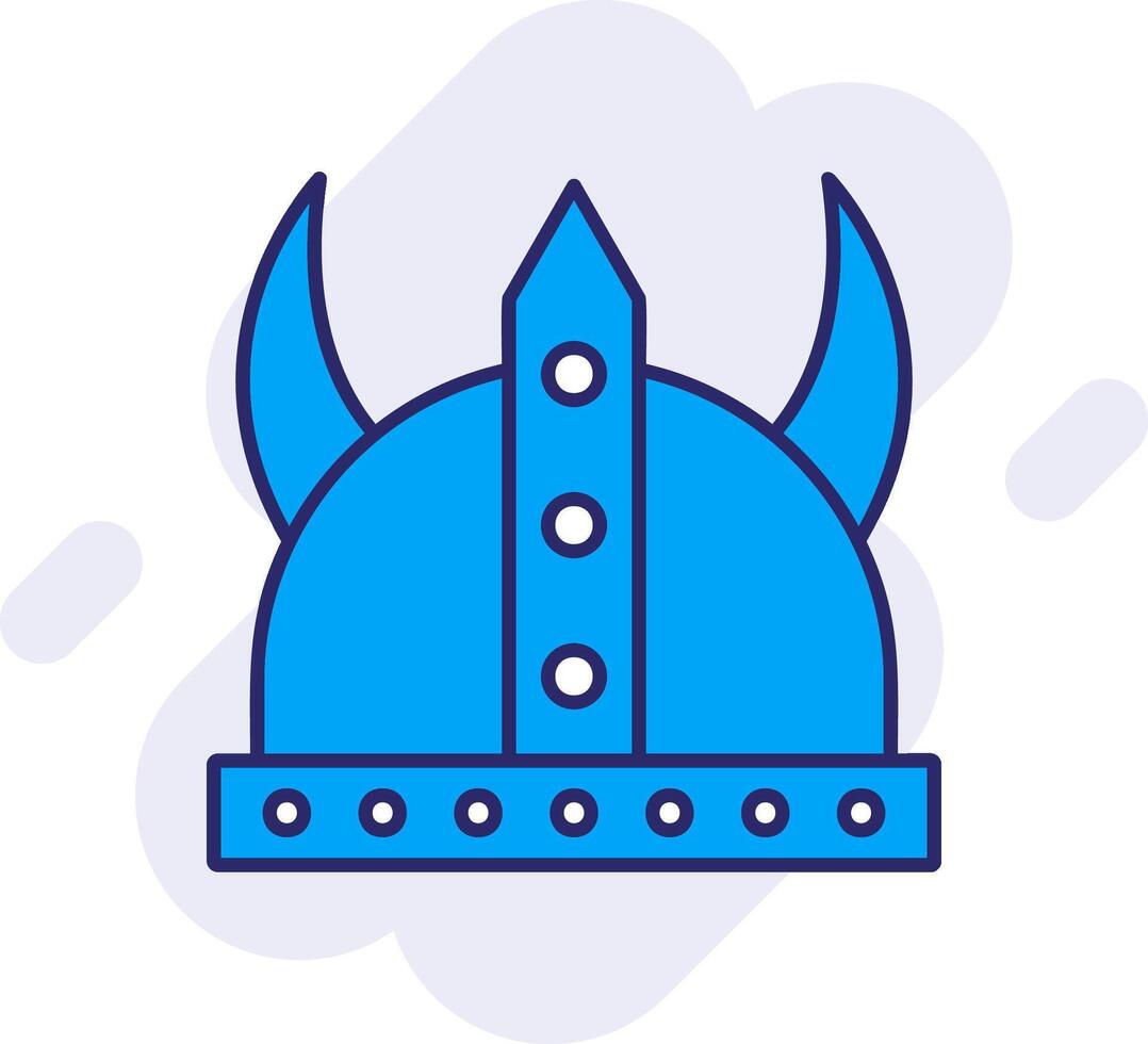 vikingo línea lleno fondo icono vector