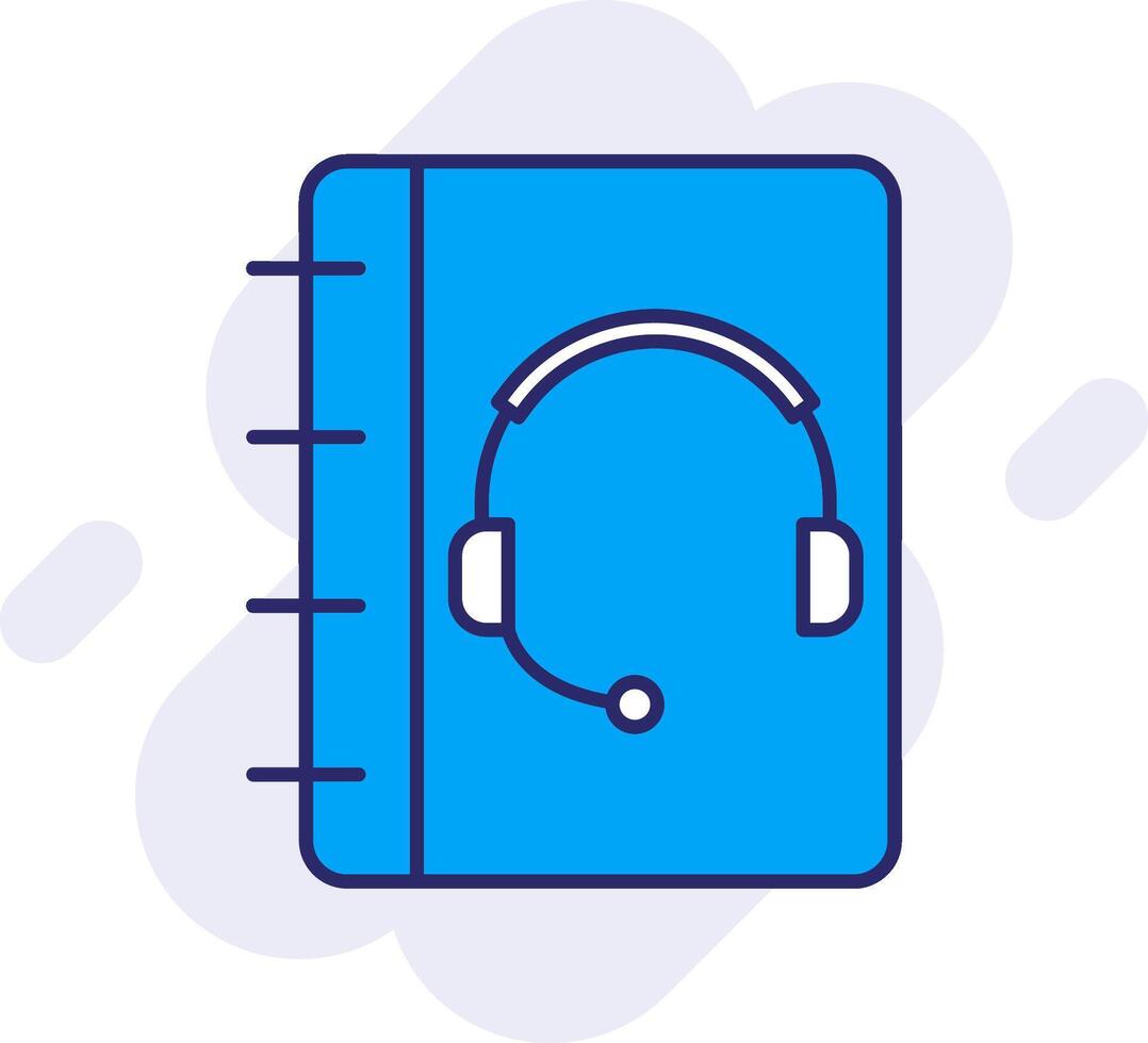 Notebook Support Line Filled Backgroud Icon vector