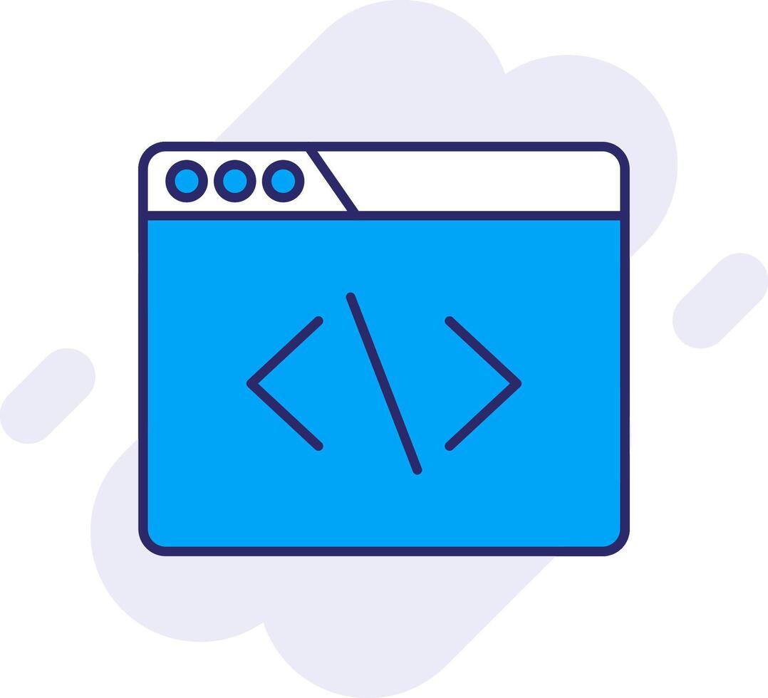 Develope Line Filled Backgroud Icon vector