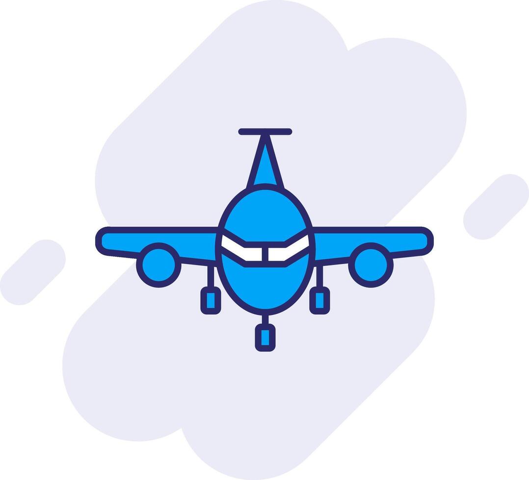Airplane Line Filled Backgroud Icon vector