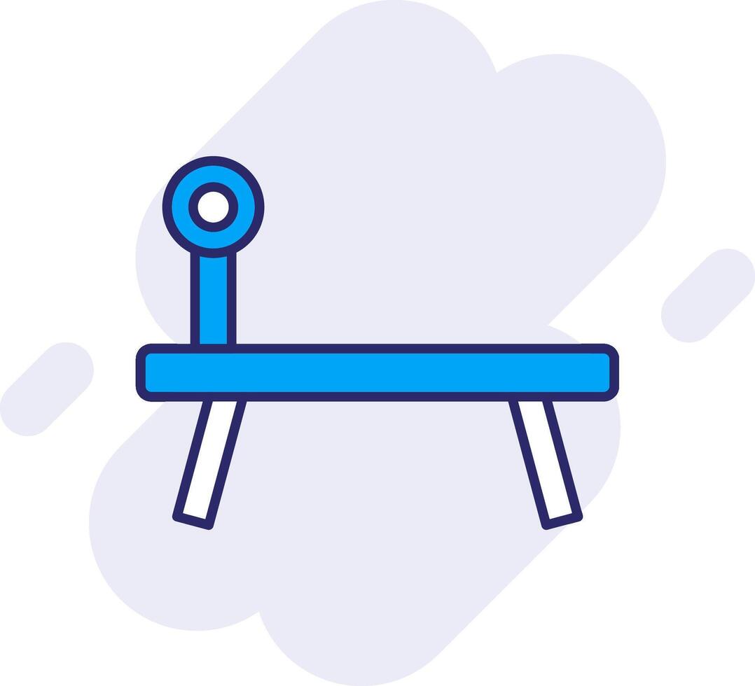 Bench Press Line Filled Backgroud Icon vector