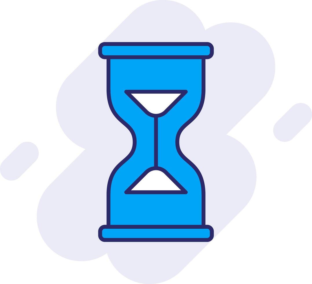 Hourglass Line Filled Backgroud Icon vector