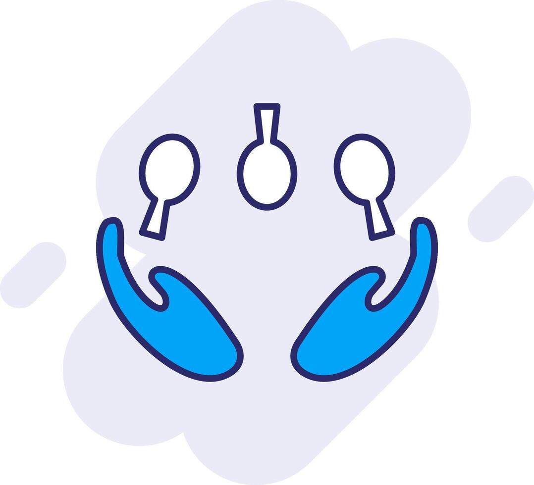 Juggling Line Filled Backgroud Icon vector