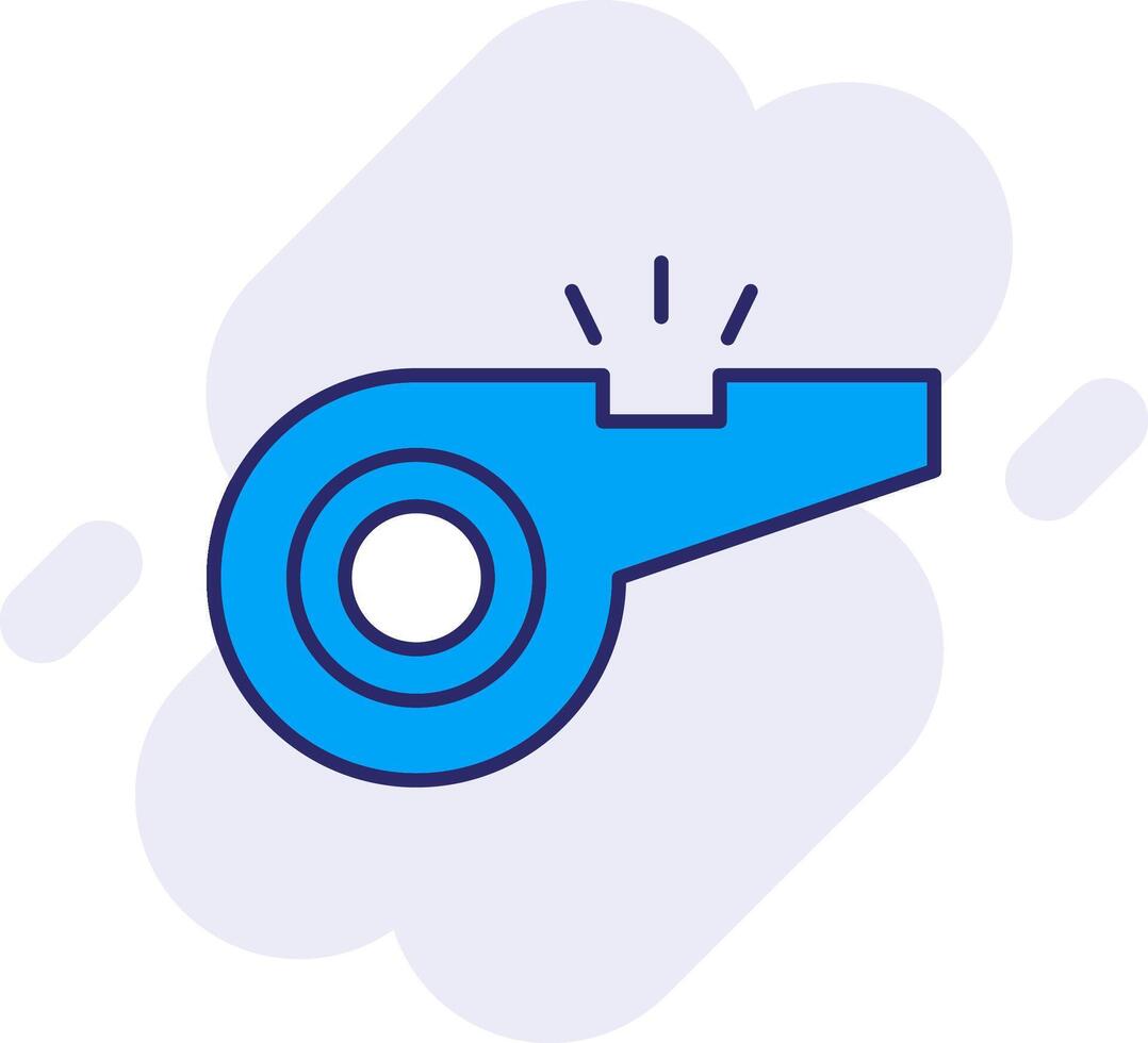 Whistle Line Filled Backgroud Icon vector