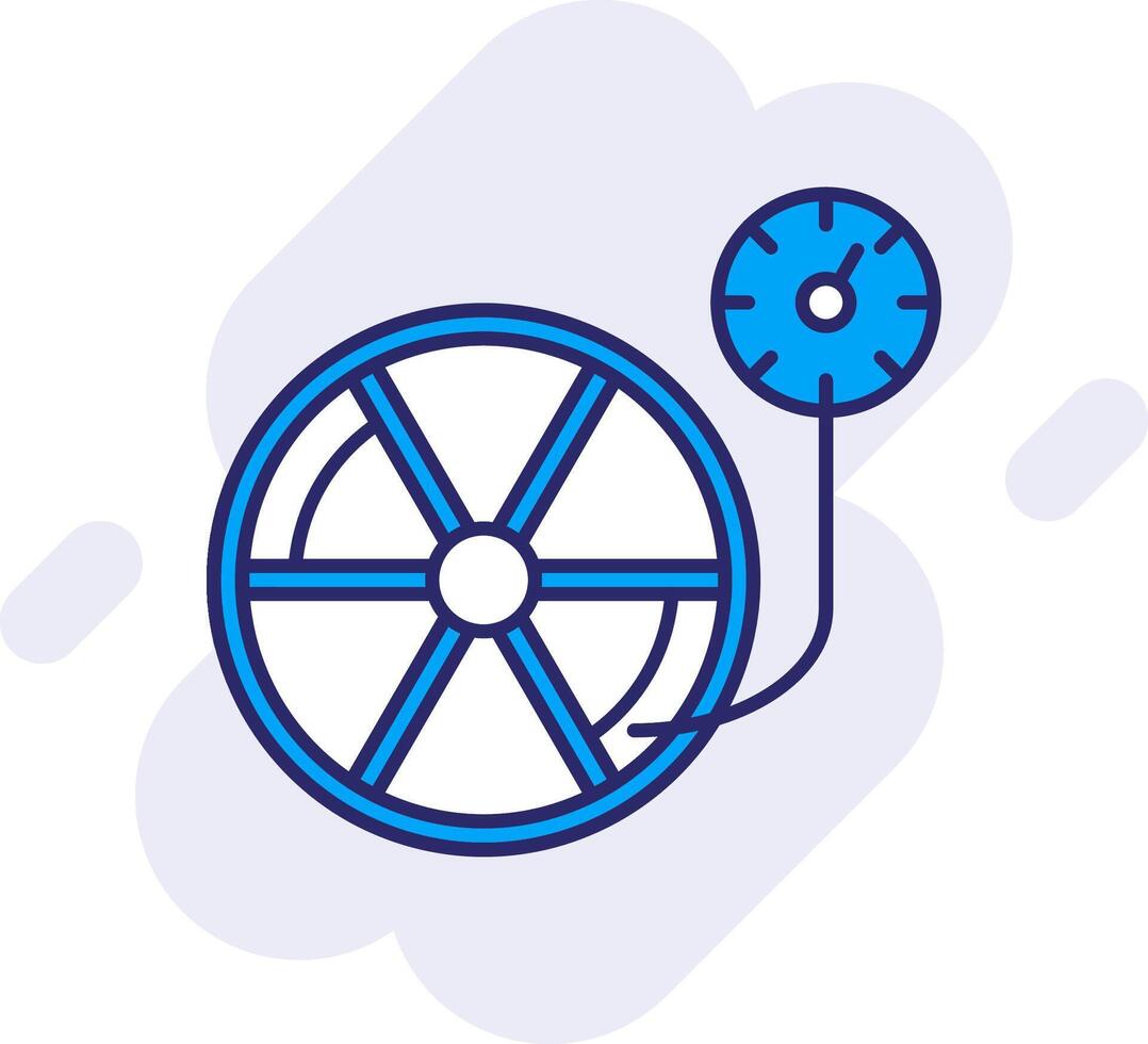 Tire Pressure Line Filled Backgroud Icon vector