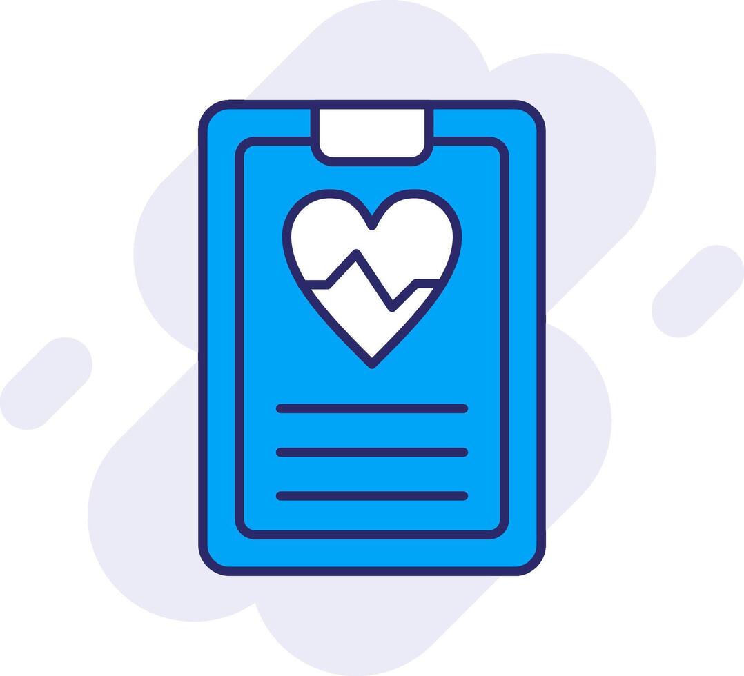 Daily Health App Line Filled Backgroud Icon vector