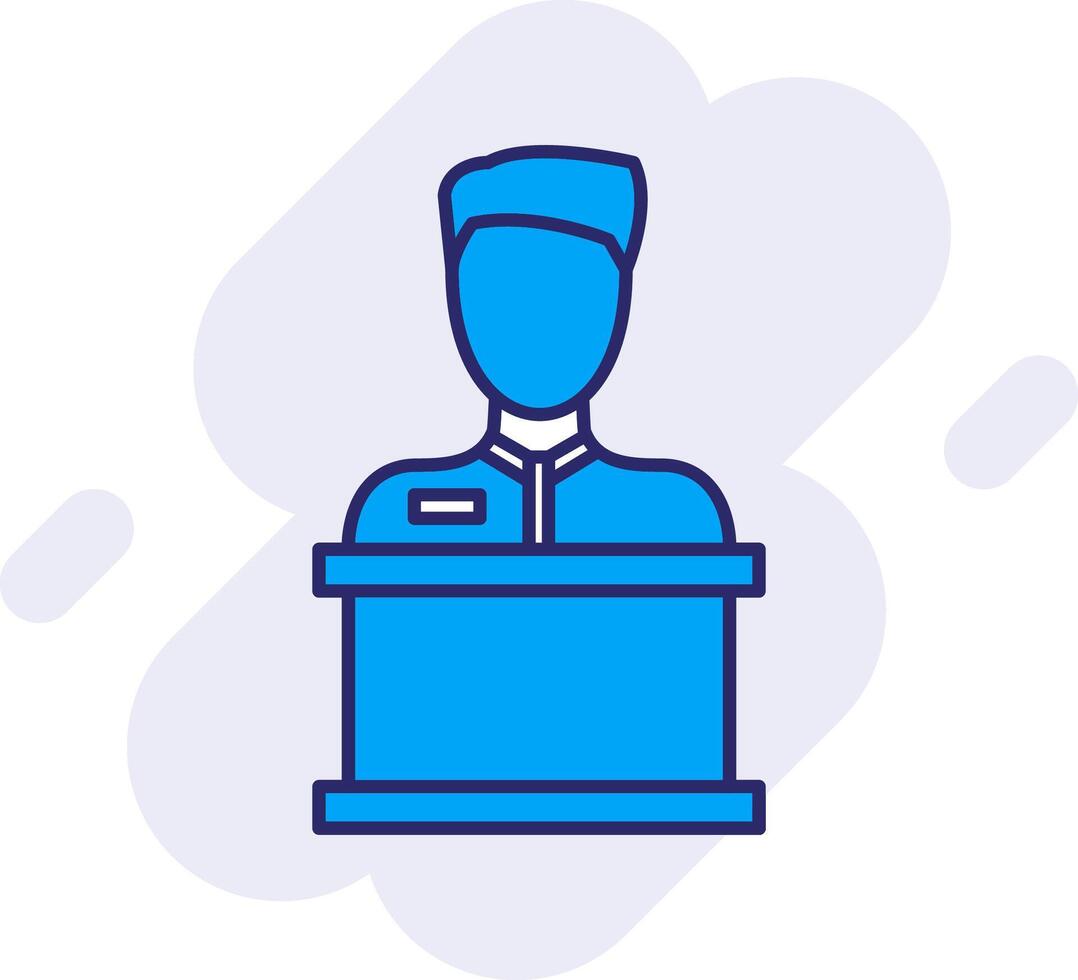 Reception Line Filled Backgroud Icon vector