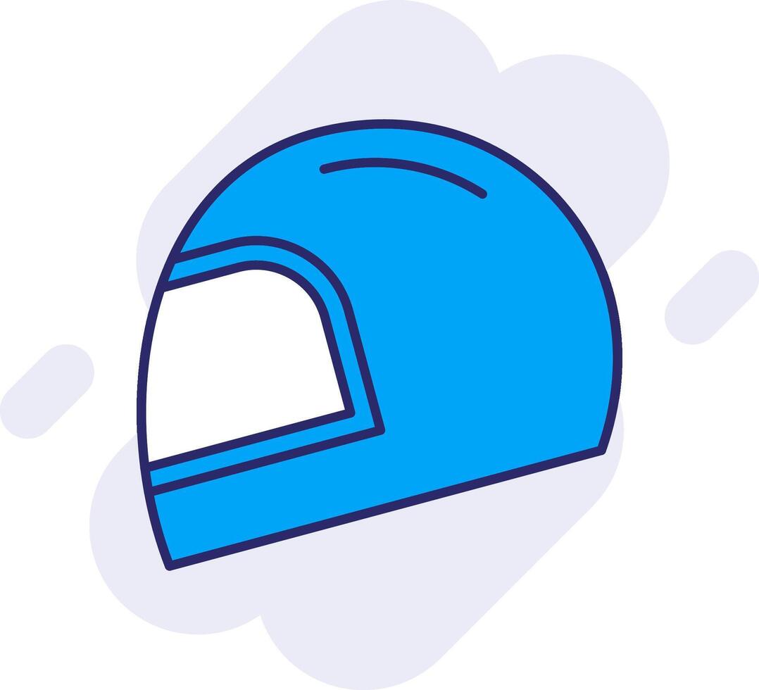 casco línea lleno fondo icono vector