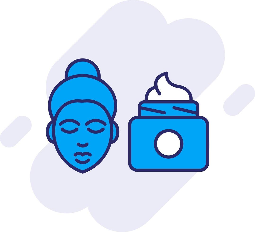 Skin Care Line Filled Backgroud Icon vector