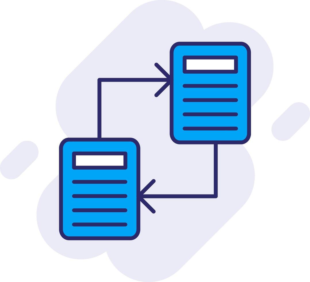 File Sharing Line Filled Backgroud Icon vector
