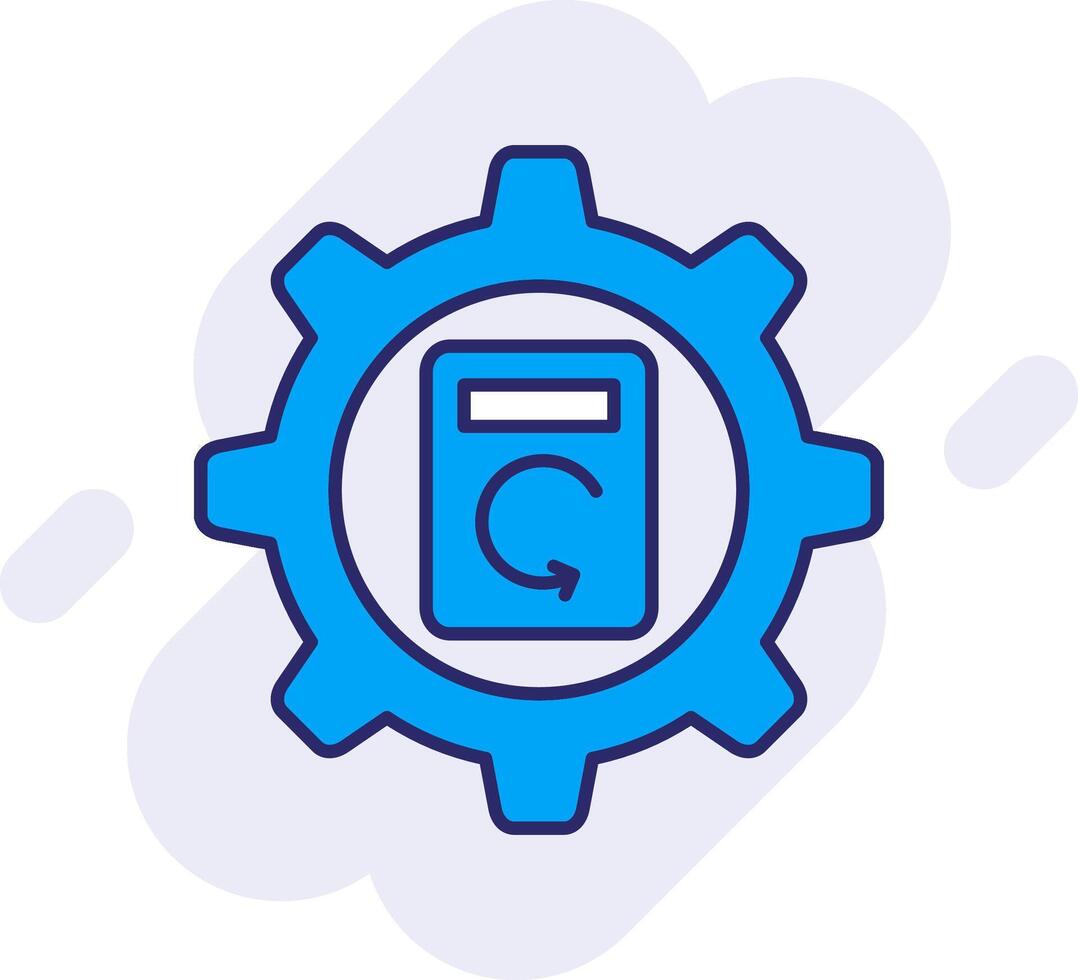 Process Data Line Filled Backgroud Icon vector
