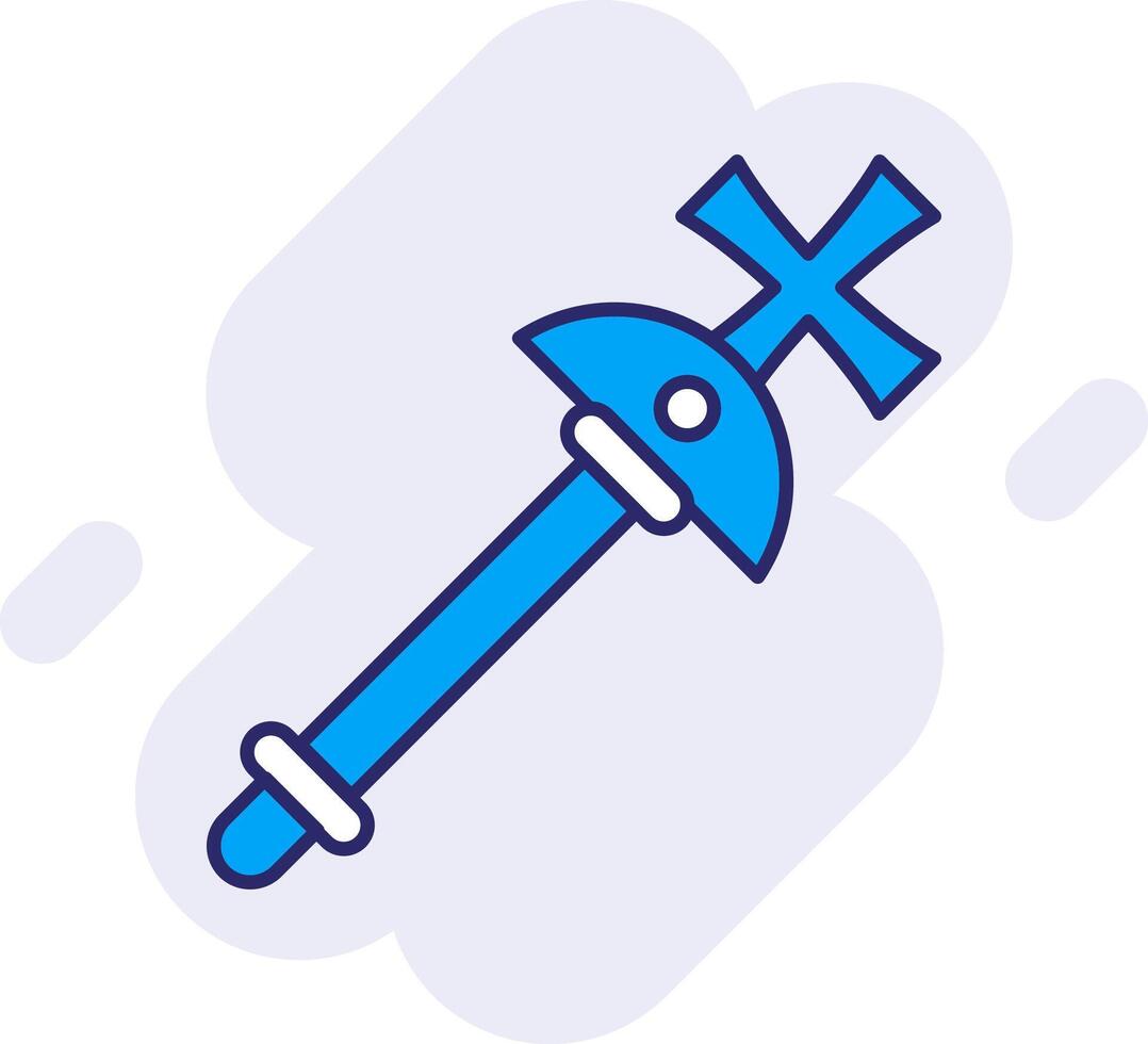 Scepter Line Filled Backgroud Icon vector