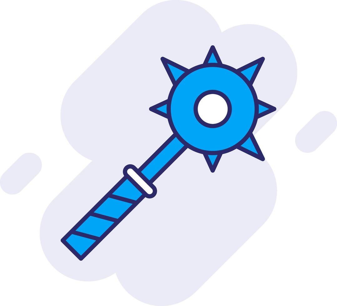 Mace Line Filled Backgroud Icon vector