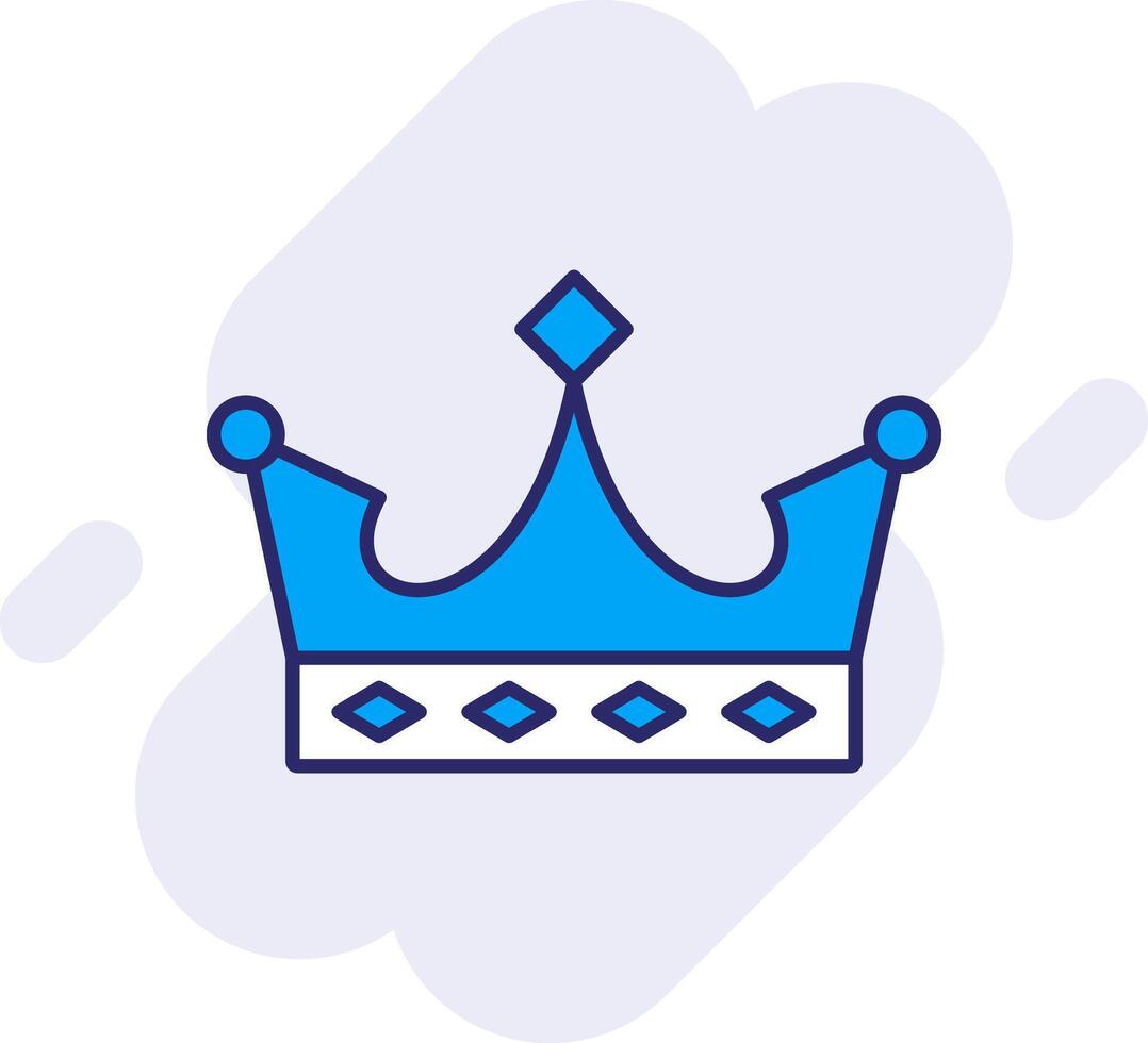 King Line Filled Backgroud Icon vector