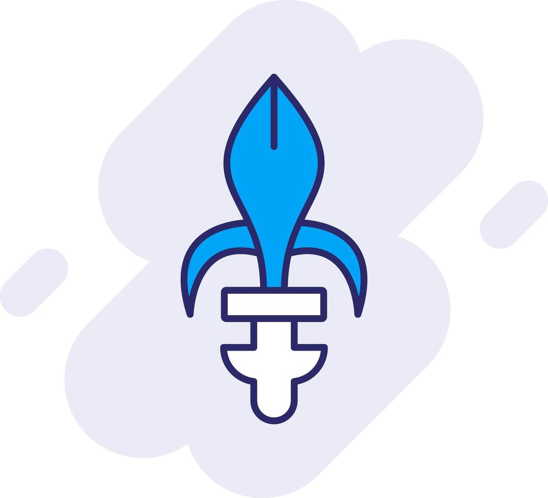 Fleur de lis Line Filled Backgroud Icon vector
