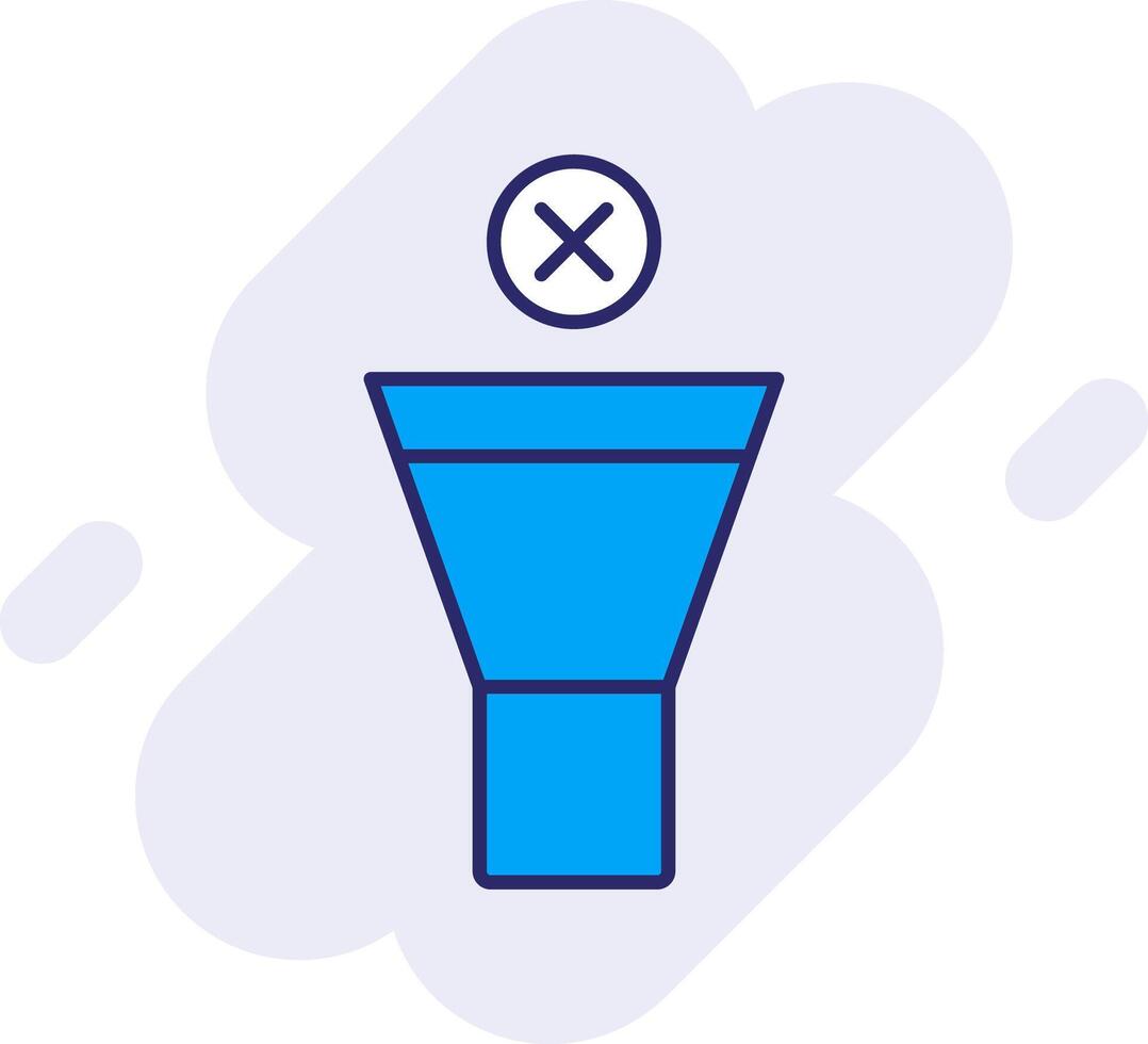 Mute Line Filled Backgroud Icon vector