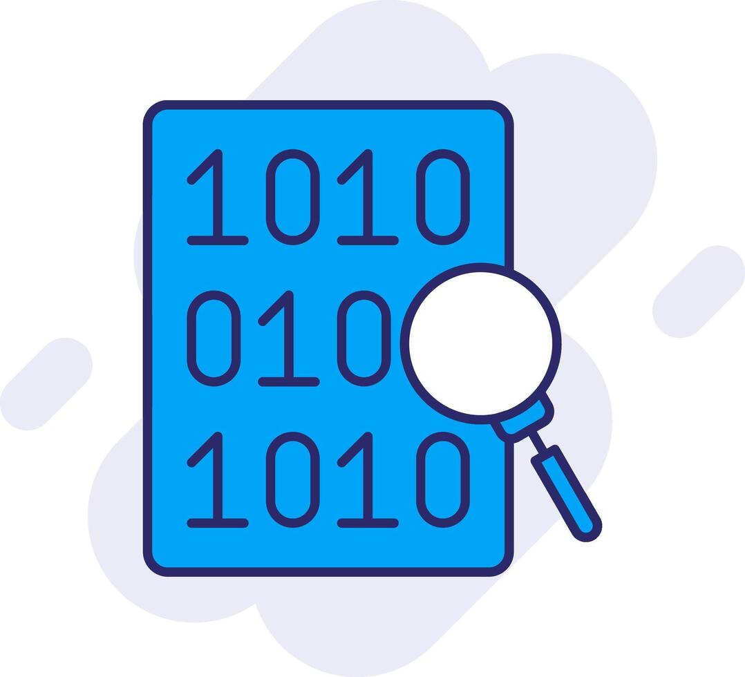 Code Search Line Filled Backgroud Icon vector