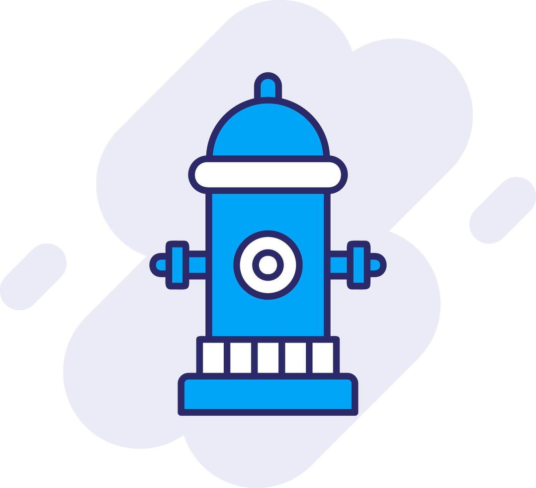 Fire Hydrant Line Filled Backgroud Icon vector