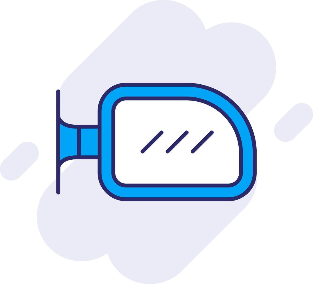 Side Mirror Line Filled Backgroud Icon vector