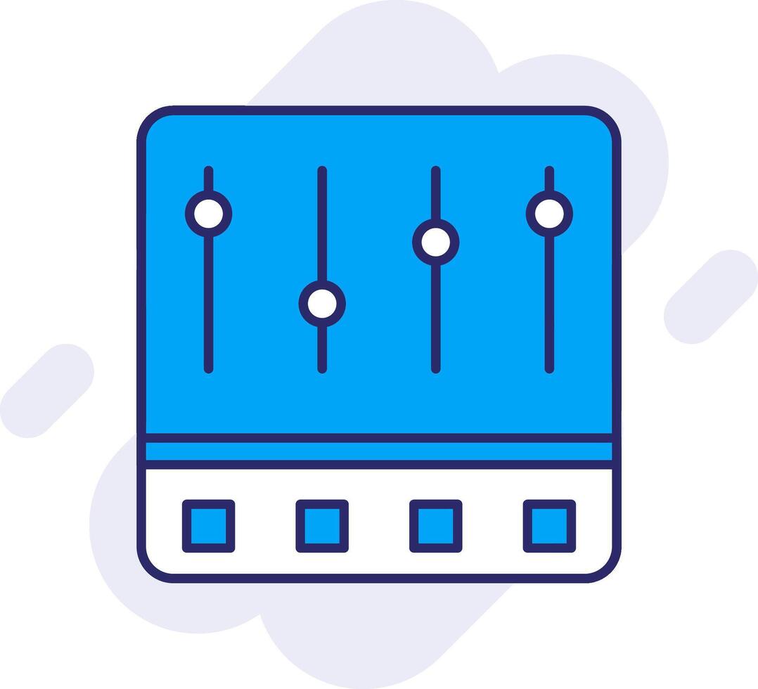 Control Panel Line Filled Backgroud Icon vector