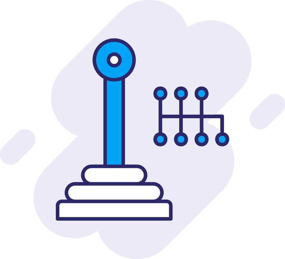 Gearshift Line Filled Backgroud Icon vector