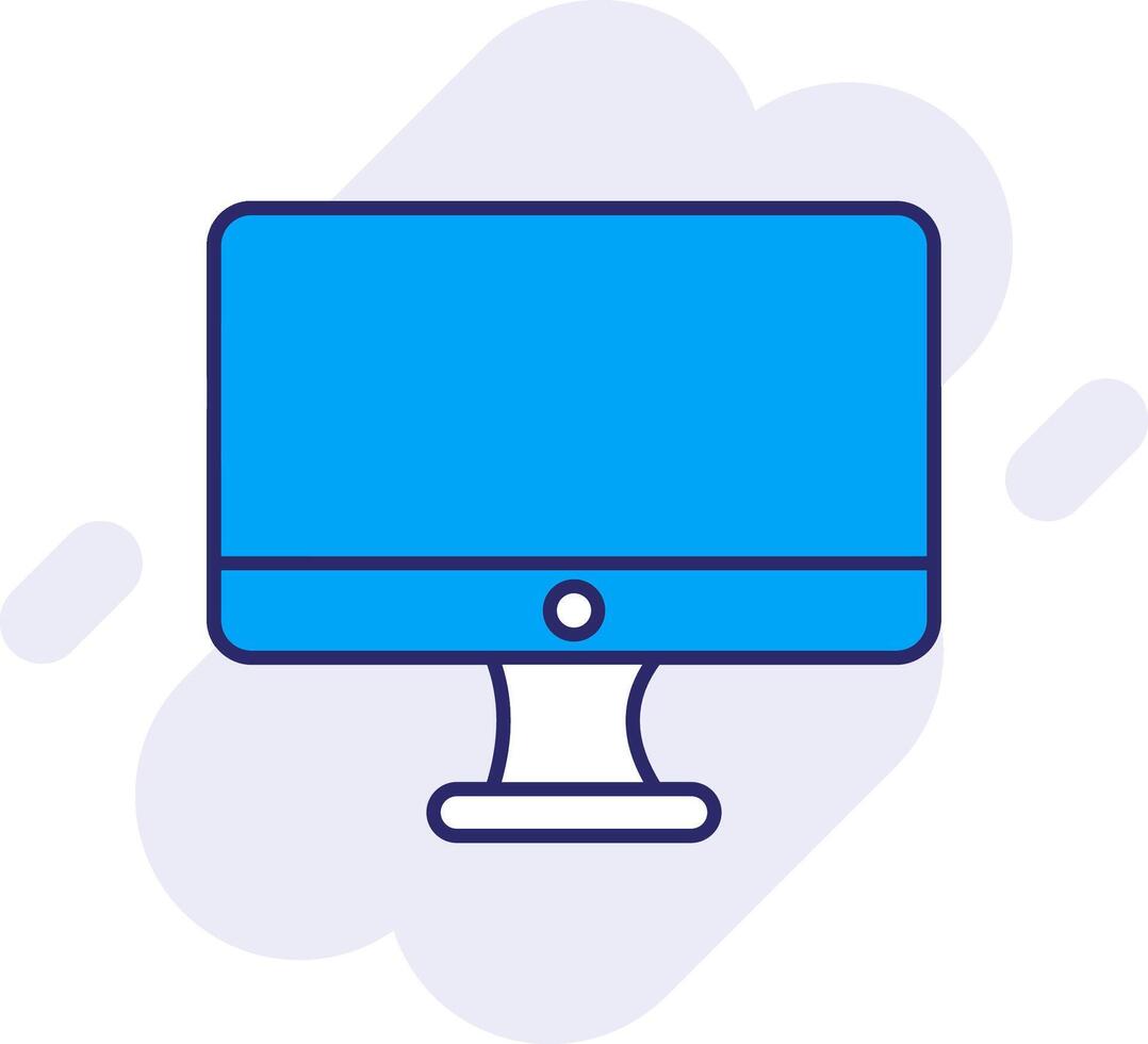 Monitor Line Filled Backgroud Icon vector