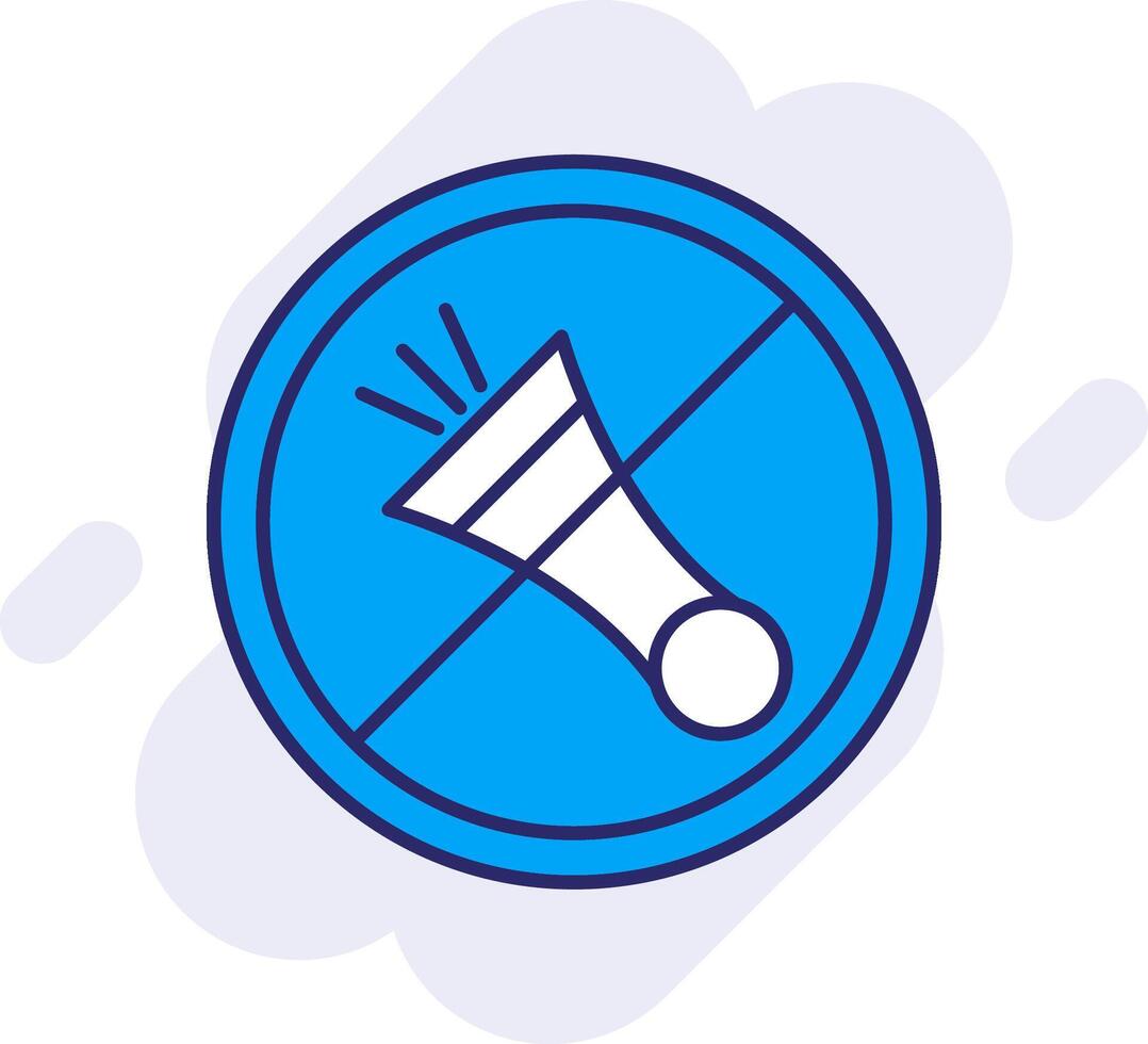 No Horn Line Filled Backgroud Icon vector