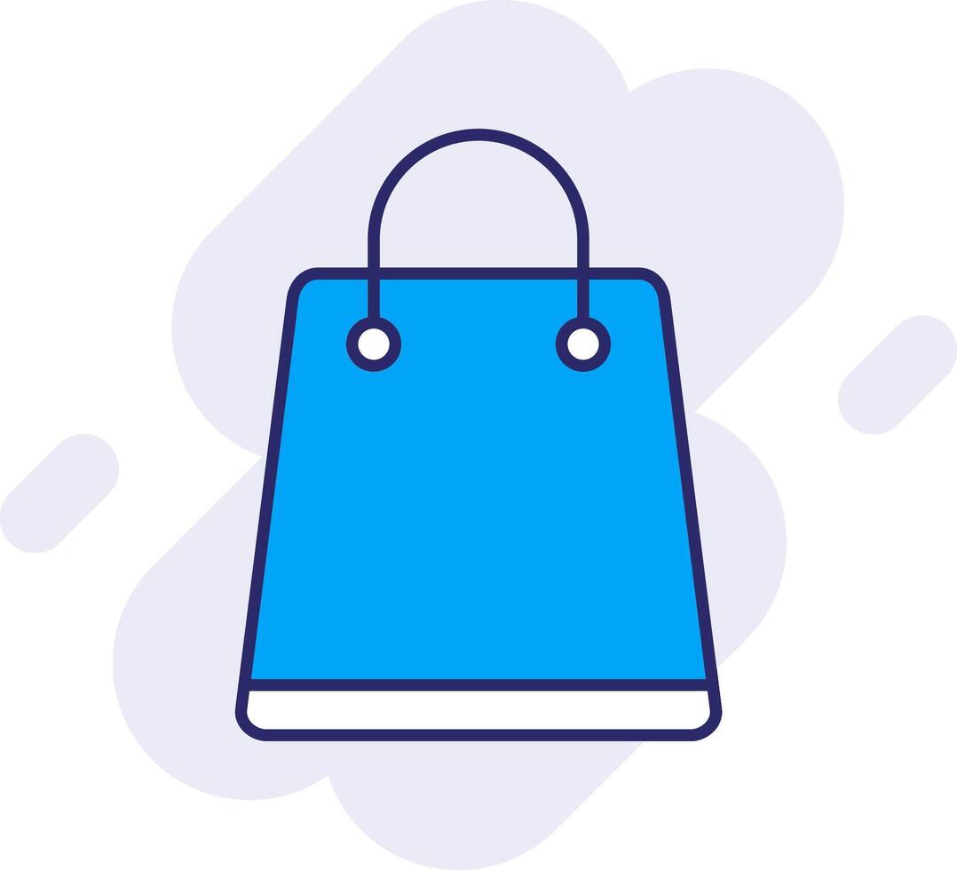 compras bolso línea lleno fondo icono vector